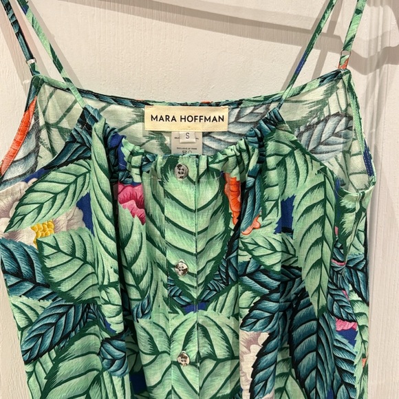 Mara Hoffman Leaf Print Linen Dress - Picture 9 of 10